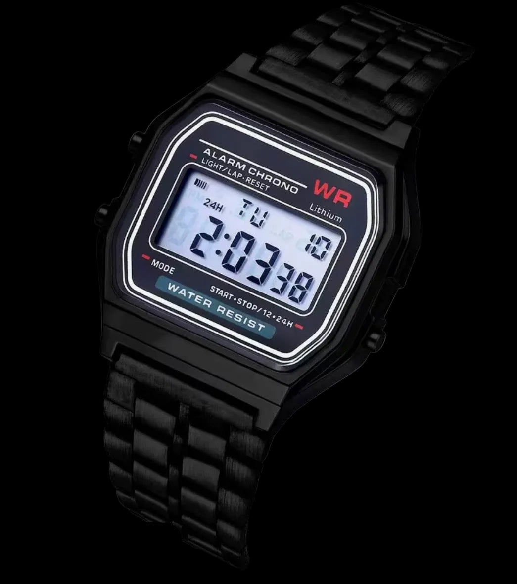 A158W Style Digital Stainless Steel Watch