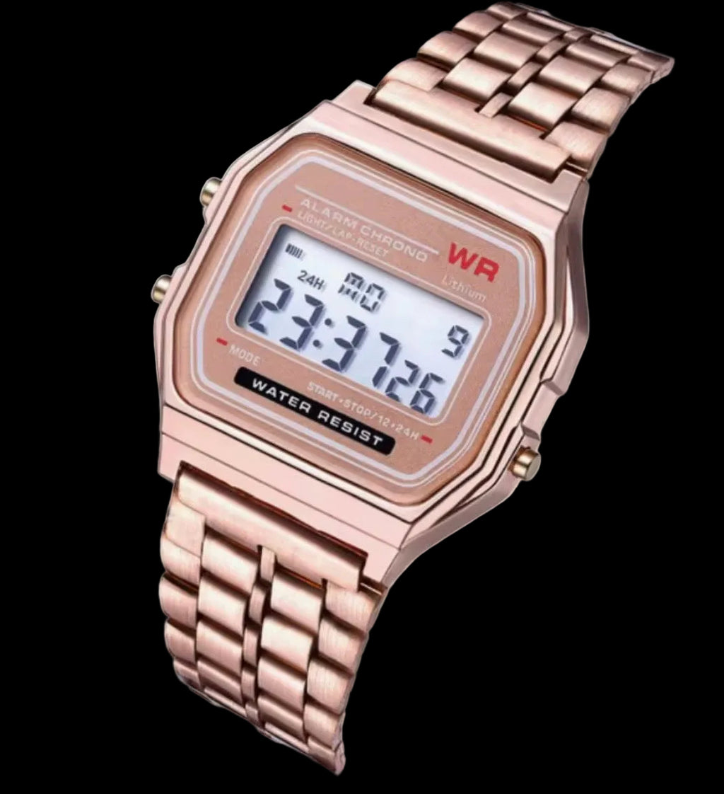 A158W Style Digital Stainless Steel Watch