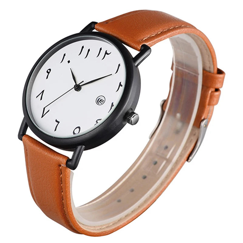 Men's Watches 2025 Simple Sport Arabic Numerals Analog Quartz Wristwatches Fashion Casual Leather Man Watches Relogios Masculino