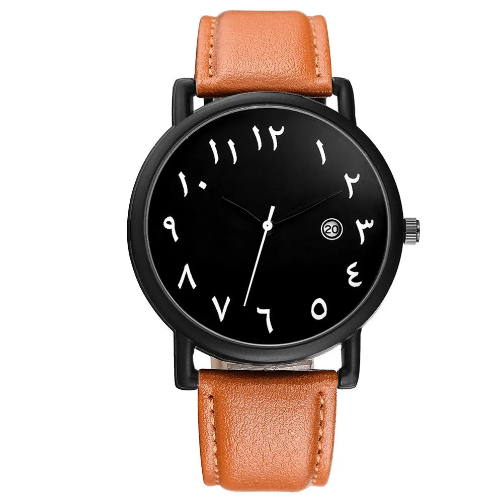 Men's Watches 2025 Simple Sport Arabic Numerals Analog Quartz Wristwatches Fashion Casual Leather Man Watches Relogios Masculino