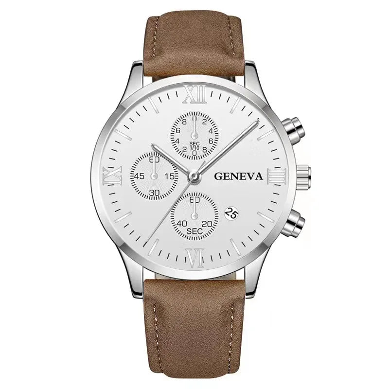 Set Fashion Mens Sports Watches Man Business Quartz Wristwatch Luxury Men Casual Clock Watch Relogio Masculino