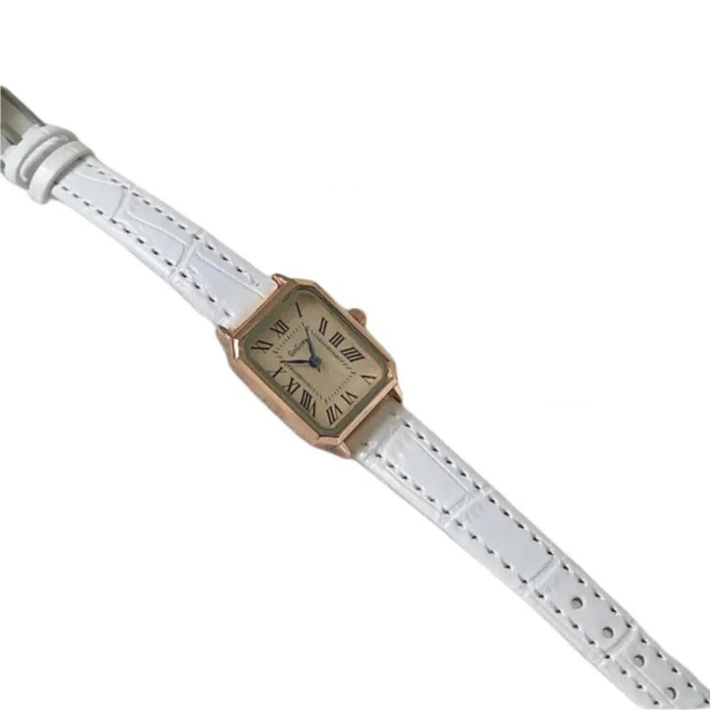 Elegant Women's Quartz Watch Portable Exquisite Women's Wrist Watch Decorative Simple Vintage Female Clock Clothing Accessories