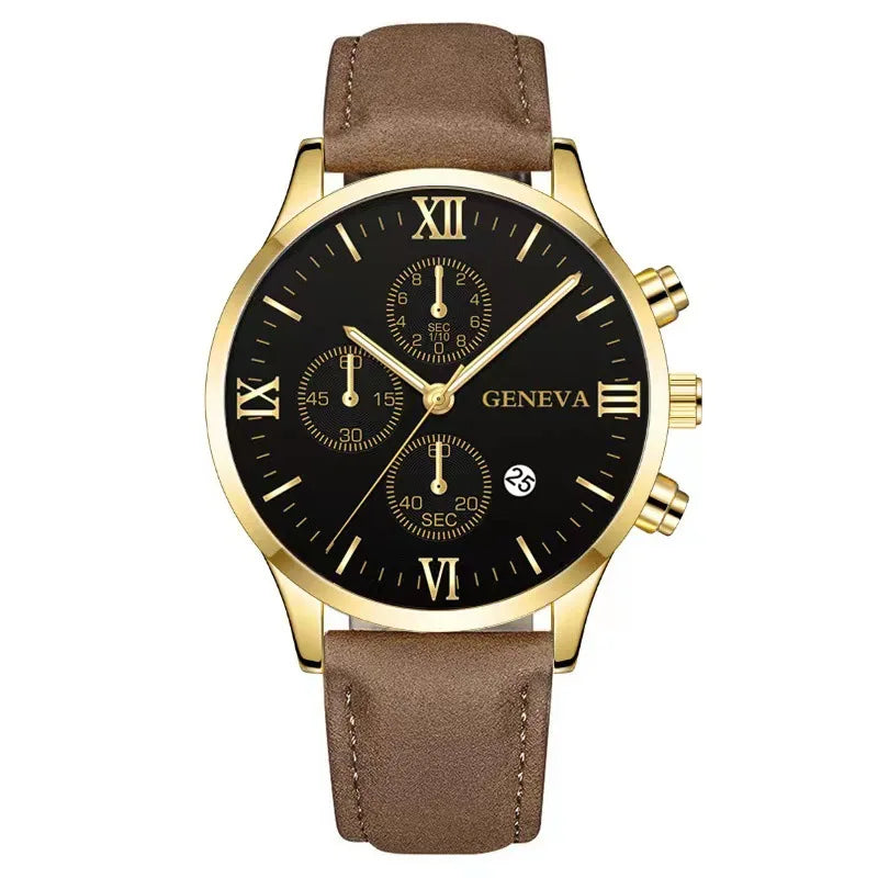 Set Fashion Mens Sports Watches Man Business Quartz Wristwatch Luxury Men Casual Clock Watch Relogio Masculino