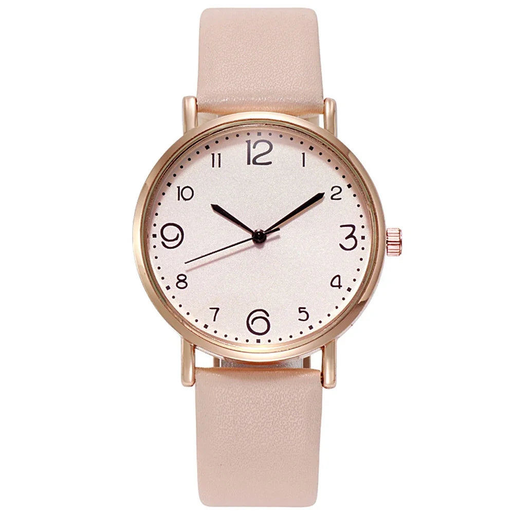 Digital Wristwatch for Women, Quartz Watch, Simple Belt, Casual Accessories, Gift for Female Friend, New, Round