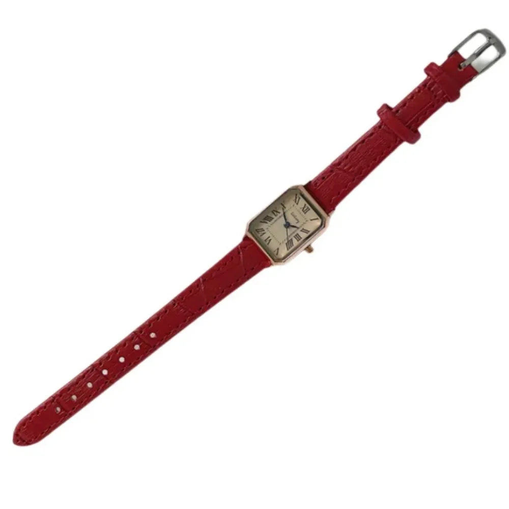 Elegant Women's Quartz Watch Portable Exquisite Women's Wrist Watch Decorative Simple Vintage Female Clock Clothing Accessories