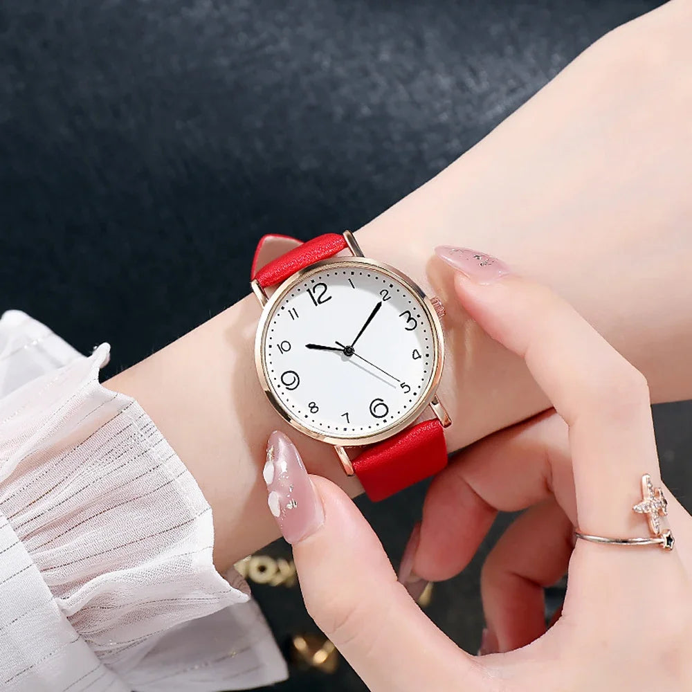 Digital Wristwatch for Women, Quartz Watch, Simple Belt, Casual Accessories, Gift for Female Friend, New, Round
