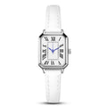 Women Square Quartz Watch Retro Roman Numerals Dial Black Leather Strap Elegant Casual Office Wristwatch
