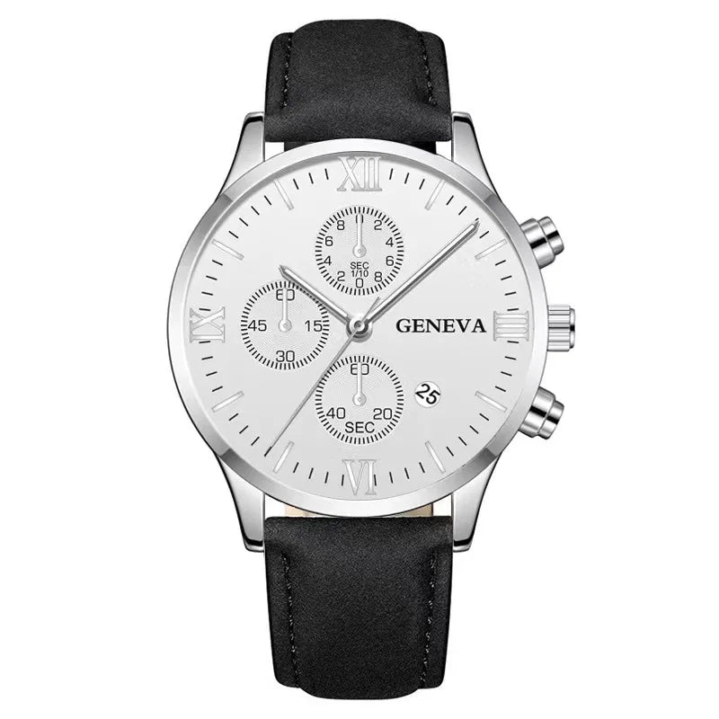 Set Fashion Mens Sports Watches Man Business Quartz Wristwatch Luxury Men Casual Clock Watch Relogio Masculino