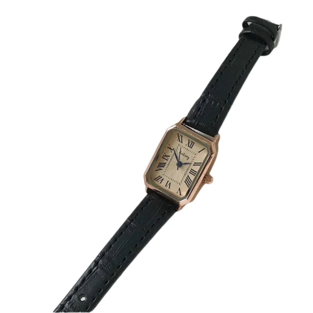 Elegant Women's Quartz Watch Portable Exquisite Women's Wrist Watch Decorative Simple Vintage Female Clock Clothing Accessories