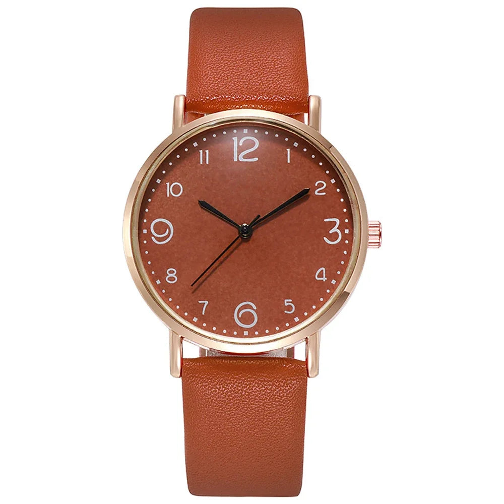 Digital Wristwatch for Women, Quartz Watch, Simple Belt, Casual Accessories, Gift for Female Friend, New, Round